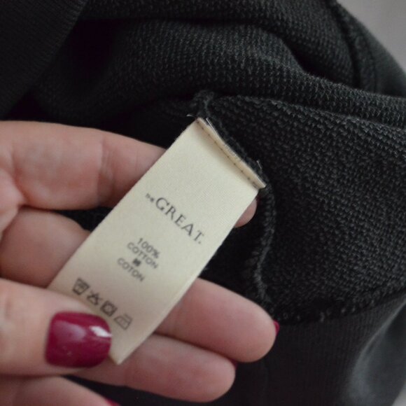 NWT $188 Sz 1 S The Great. Washed Black The League Bucking Bronco  Sweatshirt - Picture 6 of 6